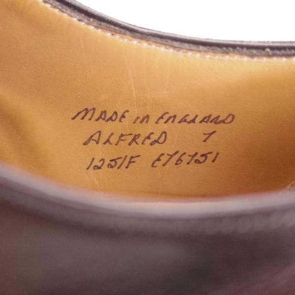 極美品★(英)チーニー7F【定価￥74,520-★アルフレッド/ALFRED】125ラスト/ストレートチップ/カーフ/黒/メンズ/CHEANEY★d481