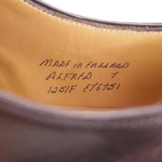 極美品★(英)チーニー7F【定価￥74,520-★アルフレッド/ALFRED】125ラスト/ストレートチップ/カーフ/黒/メンズ/CHEANEY★d481