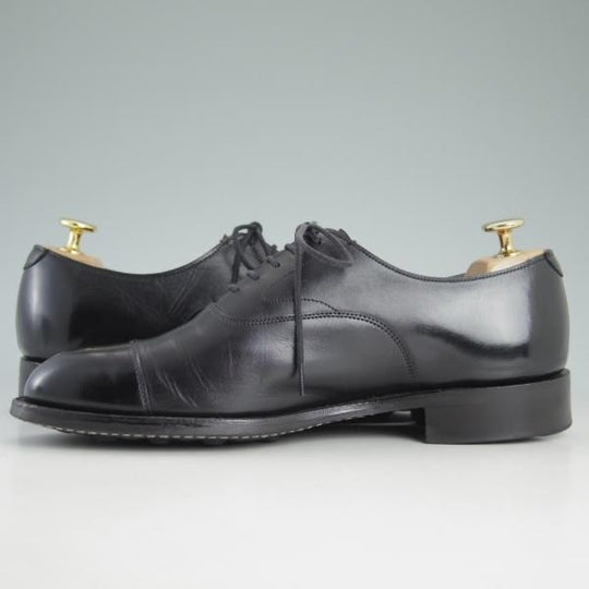 美品★(英)チーニー 6F【ダイナイトソール仕様★アルフレッド/ALFRED】125ラスト/ストレートチップ/カーフ/黒/メンズ/CHEANEY★d482