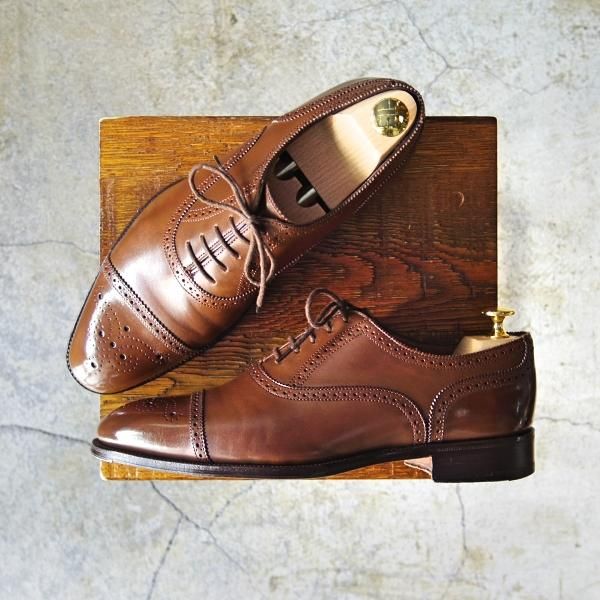 美品★(英)アルフレッド・サージェント UK6.5【上級★エクスクルーシブライン/COSGROVE】110ラスト/セミブローグ/Alfred Sargent★d483