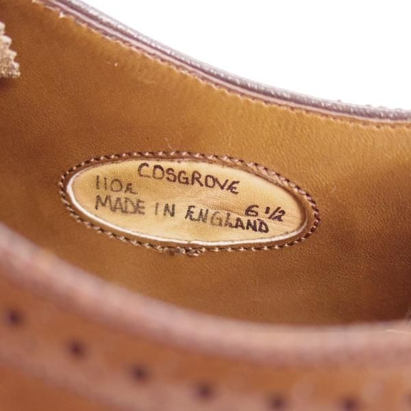 美品★(英)アルフレッド・サージェント UK6.5【上級★エクスクルーシブライン/COSGROVE】110ラスト/セミブローグ/Alfred Sargent★d483