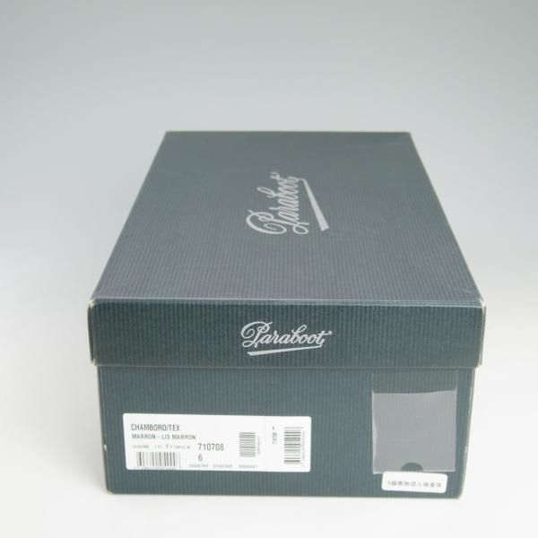 美品★パラブーツ SIZE 6【定番★シャンボード/CHAMBORD/マロン/MARRON】Uチップ/TEXソール/リスレザー/茶/メンズ/Paraboot★d485