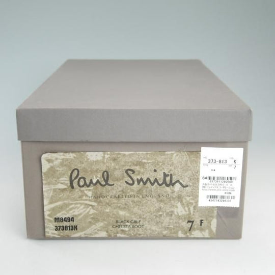 極上★(英)チーニー 7F【貴重★(英)ポールスミス別注/Paul Smith/サイドゴアブーツ】カーフ/黒/メンズ/シューズ/靴/CHEANEY★d494