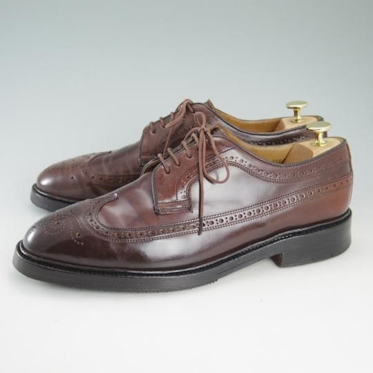 極上★(英)チーニー製 UK9/US9.5E【コードバン仕様★ROYAL TWEED/チャーチ名義】ロングウイング/ロイヤルツイード/CHEANEY★d495