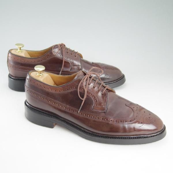 極上★(英)チーニー製 UK9/US9.5E【コードバン仕様★ROYAL TWEED/チャーチ名義】ロングウイング/ロイヤルツイード/CHEANEY★d495