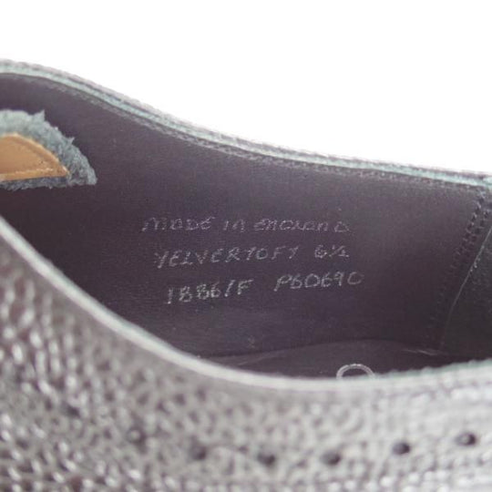 極美品★(英)チーニー 6.5F【ダイナイトソール仕様★ロングウイング/YELVERTOFT】1886ラスト/グレインレザー/黒/メンズ/CHEANEY★d496