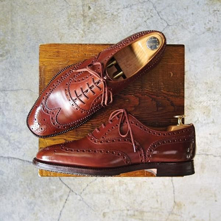 極上★チャーチ 70F/UK7【旧チャーチ★73ラスト/CHETWYND/チェットウィンド】3都市ロゴ/フルブローグ/赤茶/カーフ/メンズ/Church's★d498