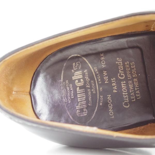 極上★チャーチ  80F/UK8【旧チャーチ★73ラスト/ブックバインダーカーフ】LEGATE/3都市ロゴ/クォーターブローグ/メンズ/Church's★d499