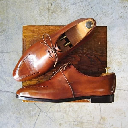極上★(仏)Berluti/ベルルッティ SIZE 9.5【★ダービーシューズ】カーフ/茶/メンズ/シューズ★d500