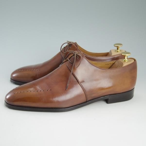 極上★(仏)Berluti/ベルルッティ SIZE 9.5【★ダービーシューズ】カーフ/茶/メンズ/シューズ★d500