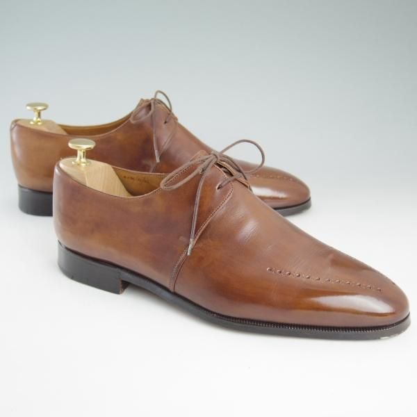 極上★(仏)Berluti/ベルルッティ SIZE 9.5【★ダービーシューズ】カーフ/茶/メンズ/シューズ★d500