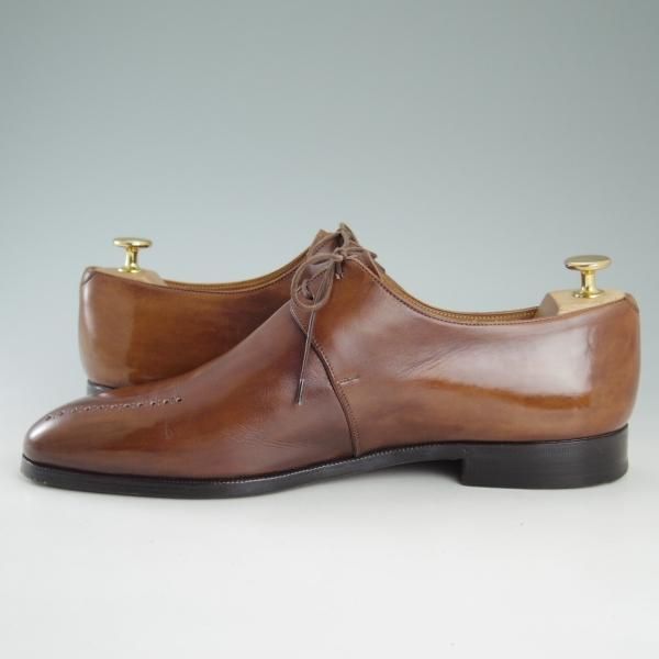 極上★(仏)Berluti/ベルルッティ SIZE 9.5【★ダービーシューズ】カーフ/茶/メンズ/シューズ★d500