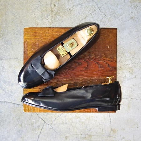 美品★トリッカーズ SIZE 7.5【貴重★(米)Paul Stuart別注/オペラパンプス】ローファー/黒/メンズ/ポールスチュアート/Tricker's★d501