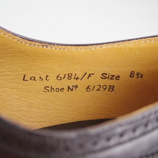 未使用★(英)チーニー 8.5F【貴重★バーニーズNY別注/BARNEYS NEWYORK】6184ラスト/セミブローグ/カーフ/黒/メンズ/CHEANEY★d503