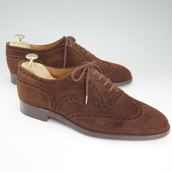 ★チャーチ 75F/UK7.5【貴重★アンテロープ革/REAL CAPE BUCK/旧チャーチ】BUCK/73ラスト/3都市ロゴ/スエード/フルブローグ/Church's★d505