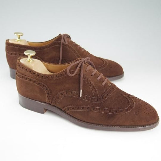 ★チャーチ 75F/UK7.5【貴重★アンテロープ革/REAL CAPE BUCK/旧チャーチ】BUCK/73ラスト/3都市ロゴ/スエード/フルブローグ/Church's★d505