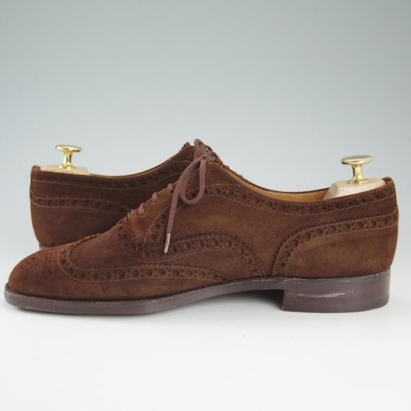 ★チャーチ 75F/UK7.5【貴重★アンテロープ革/REAL CAPE BUCK/旧チャーチ】BUCK/73ラスト/3都市ロゴ/スエード/フルブローグ/Church's★d505