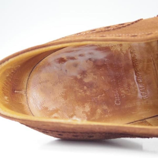 ★チャーチ 75F/UK7.5【貴重★アンテロープ革/REAL CAPE BUCK/旧チャーチ】BUCK/73ラスト/3都市ロゴ/スエード/フルブローグ/Church's★d505