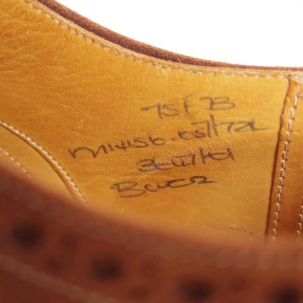 ★チャーチ 75F/UK7.5【貴重★アンテロープ革/REAL CAPE BUCK/旧チャーチ】BUCK/73ラスト/3都市ロゴ/スエード/フルブローグ/Church's★d505