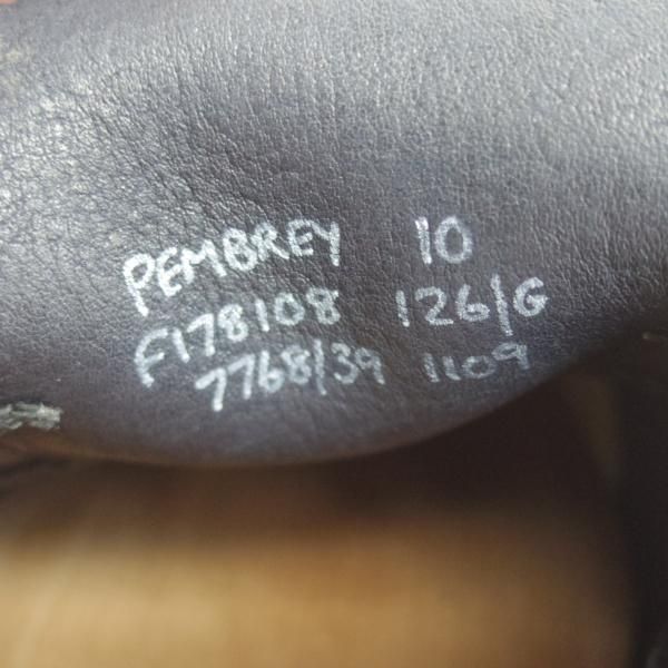 極美品★チャーチ 10G【★コインローファー/Pembrey/ペンブリー】126ラスト/ビーフロール/4都市ロゴ/スエード/紺/メンズ/Church's★d506