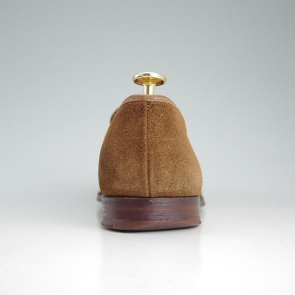極上★クロケット&ジョーンズ 6E【★コインローファー/RICHMOND/リッチモンド】314ラスト/スエード/茶/メンズ/Crockett&Jones★d507