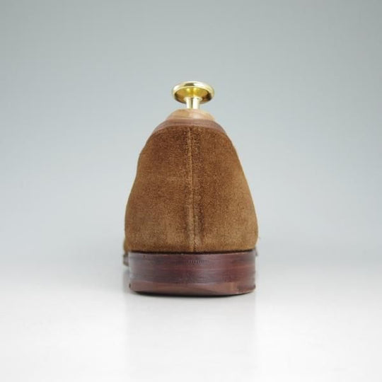 極上★クロケット&ジョーンズ 6E【★コインローファー/RICHMOND/リッチモンド】314ラスト/スエード/茶/メンズ/Crockett&Jones★d507