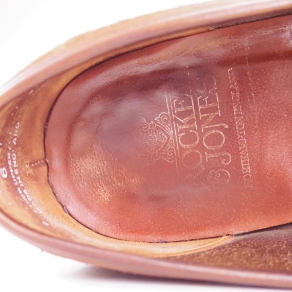 極上★クロケット&ジョーンズ 6E【★コインローファー/RICHMOND/リッチモンド】314ラスト/スエード/茶/メンズ/Crockett&Jones★d507