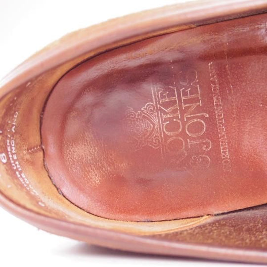 極上★クロケット&ジョーンズ 6E【★コインローファー/RICHMOND/リッチモンド】314ラスト/スエード/茶/メンズ/Crockett&Jones★d507