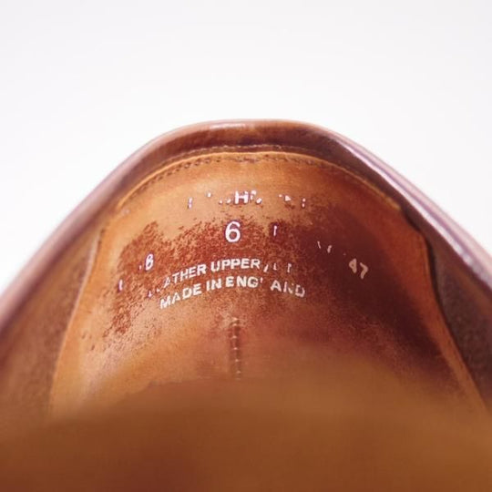 極上★クロケット&ジョーンズ 6E【★コインローファー/RICHMOND/リッチモンド】314ラスト/スエード/茶/メンズ/Crockett&Jones★d507