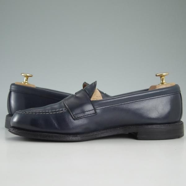 極上★オールデン 7.5D【貴重★BEAMS別注/ビームス】6713/コインローファー/ヴァンラスト/カーフ/紺/メンズAlden★d511
