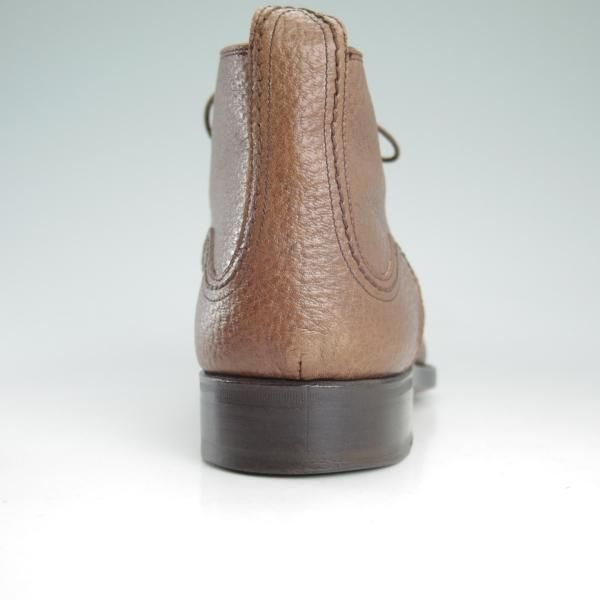 美品★(伊)Bemer's/ベーメルズ SIZE 39.5【貴重★ステファノベーメル別ライン】チャッカブーツ/グレインレザー/茶/Stefano Bemer★d512
