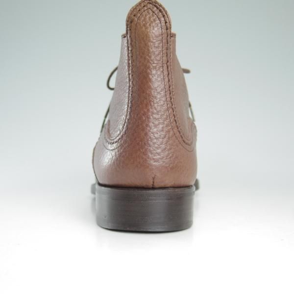 美品★(伊)Bemer's/ベーメルズ SIZE 39.5【貴重★ステファノベーメル別ライン】チャッカブーツ/グレインレザー/茶/Stefano Bemer★d512