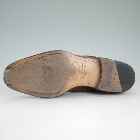 美品★(伊)Bemer's/ベーメルズ SIZE 39.5【貴重★ステファノベーメル別ライン】チャッカブーツ/グレインレザー/茶/Stefano Bemer★d512