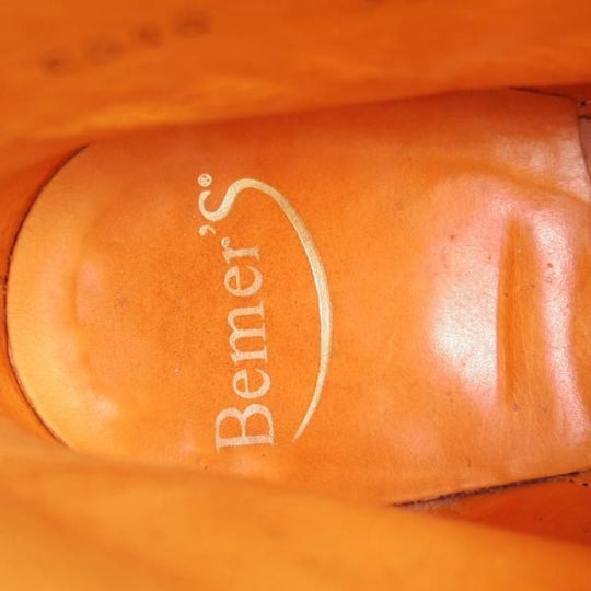 美品★(伊)Bemer's/ベーメルズ SIZE 39.5【貴重★ステファノベーメル別ライン】チャッカブーツ/グレインレザー/茶/Stefano Bemer★d512