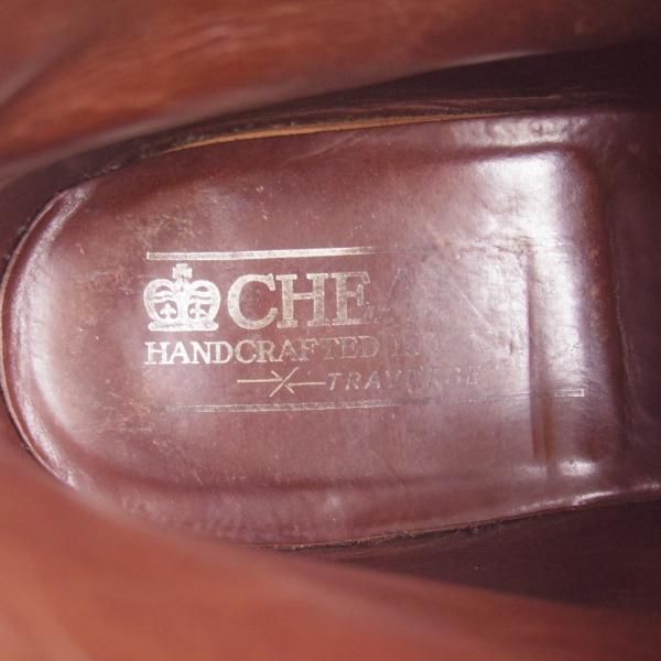 極上★(英)チーニー UK7程度【貴重★ジョージブーツ】スエード/黒/メンズ/CHEANEY★d513