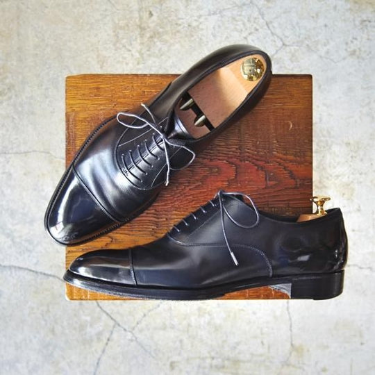 極上★LECOTT/レコット UK7程度【貴重★製作費15万円〜/ハンドソーンウェルテッド製法/ストレートチップ】カーフ/黒/メンズ/靴★d514