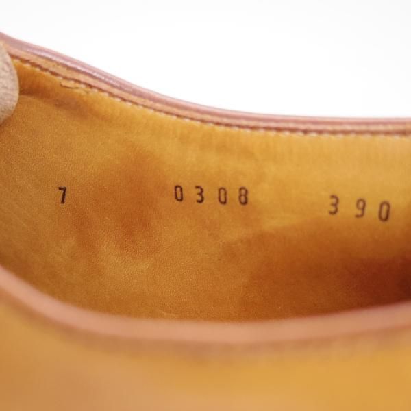 極上★(伊)ステファノビ製 SIZE 7【高額★スキンステッチ仕様/BEAMS別注/ビームス】ホールカット/カーフ/薄茶/メンズ/STEFANOBI★d516