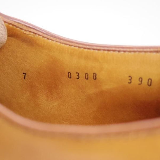 極上★(伊)ステファノビ製 SIZE 7【高額★スキンステッチ仕様/BEAMS別注/ビームス】ホールカット/カーフ/薄茶/メンズ/STEFANOBI★d516