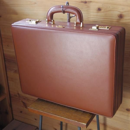 美品★(伊)バラスコリ/VALASCOLI【定価30万円程度★アタッシュケース】メンズ ビジネス バッグ/レザー ブリーフケース/茶★N5329