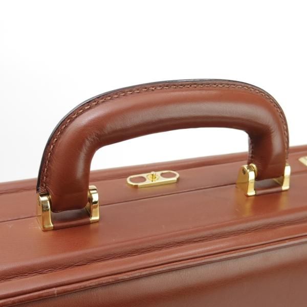 美品★(伊)バラスコリ/VALASCOLI【定価30万円程度★アタッシュケース】メンズ ビジネス バッグ/レザー ブリーフケース/茶★N5329