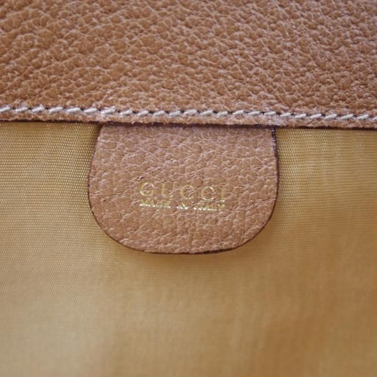 極上★(伊)グッチ/GUCCI【貴重★イタリア製/オーバーナイトバッグ】レザー/メンズ ビジネス バッグ/茶★N5330