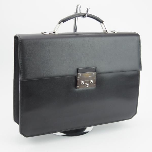 極上★(伊)サルヴァトーレ・フェラガモ/Ferragamo【★レザー ブリーフケース】黒/メンズ ビジネス バッグ/Salvatore★N5333