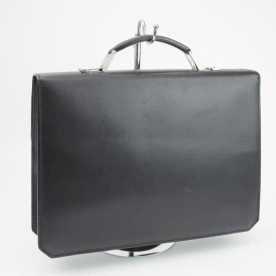 極上★(伊)サルヴァトーレ・フェラガモ/Ferragamo【★レザー ブリーフケース】黒/メンズ ビジネス バッグ/Salvatore★N5333