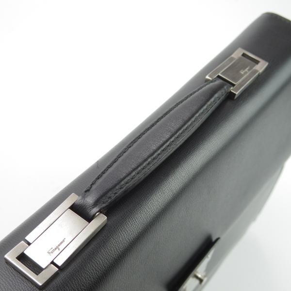 極上★(伊)サルヴァトーレ・フェラガモ/Ferragamo【★レザー ブリーフケース】黒/メンズ ビジネス バッグ/Salvatore★N5333