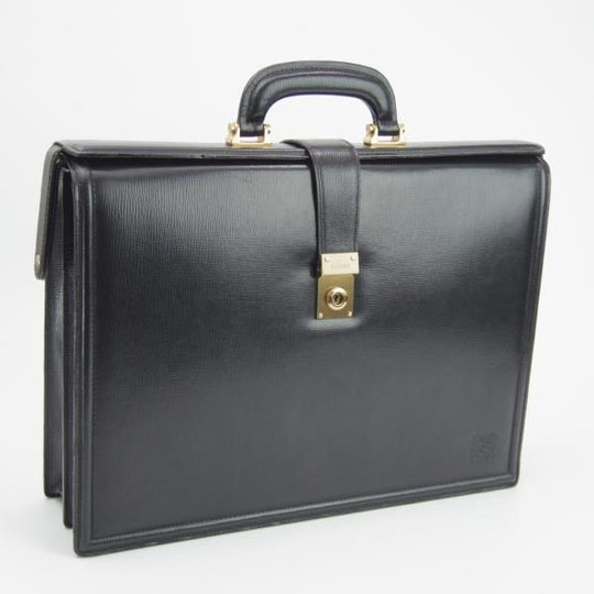 美品★ロエベ/LOEWE【高額★ダレスバッグ】メンズ ビジネス バッグ/黒/レザー ブリーフケース★N5334