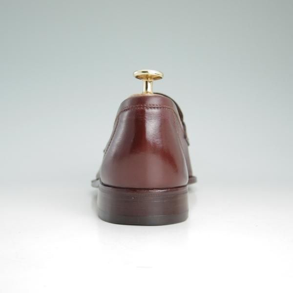 極美品★(伊)タニノクリスチー SIZE 8【定価10万円以上★モンクストラップ/スリッポン】グレインレザー/赤茶/メンズ/TANINO CRISCI★d524