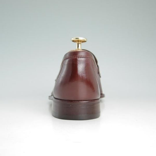 極美品★(伊)タニノクリスチー SIZE 8【定価10万円以上★モンクストラップ/スリッポン】グレインレザー/赤茶/メンズ/TANINO CRISCI★d524