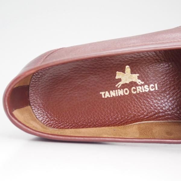 極美品★(伊)タニノクリスチー SIZE 8【定価10万円以上★モンクストラップ/スリッポン】グレインレザー/赤茶/メンズ/TANINO CRISCI★d524