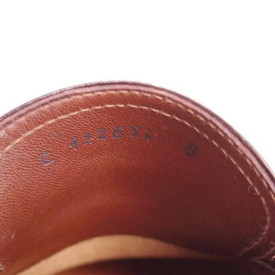 極美品★(伊)タニノクリスチー SIZE 8【定価10万円以上★モンクストラップ/スリッポン】グレインレザー/赤茶/メンズ/TANINO CRISCI★d524