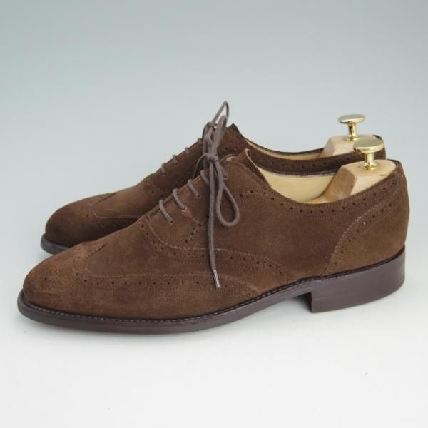極上★ロイドフットウェア 7.5E【ダイナイトソール仕様★(英)バーカー製】Vシリーズ/フルブローグ/スエード/濃茶/Lloyd Footwear★d525